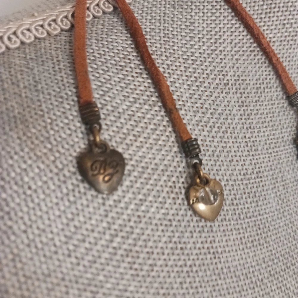 Leather String Rhinestone Necklace - Picture 8 of 11